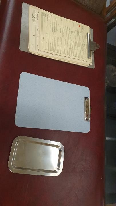 metal Clipboard + plastic Clipboard + S/s tray
